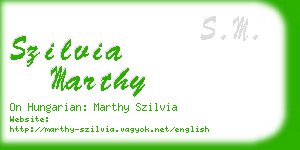 szilvia marthy business card